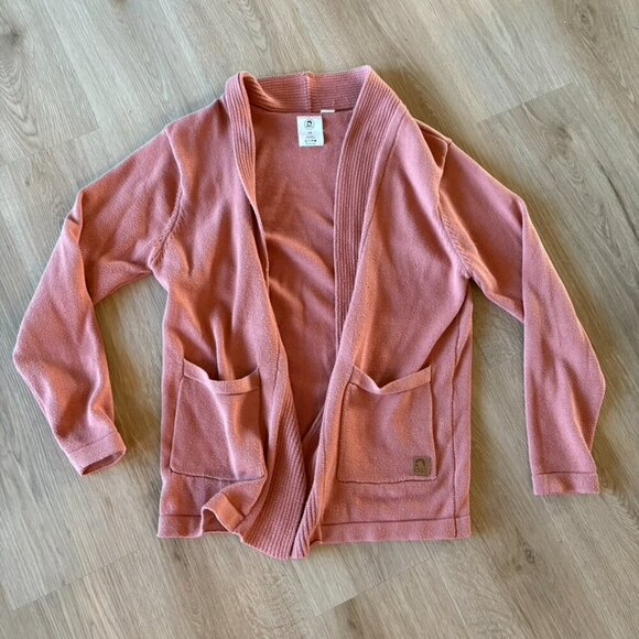 Rags Sweater Cardigan Orange Coral Salmon Size Medium Womens - Picture 1 of 8